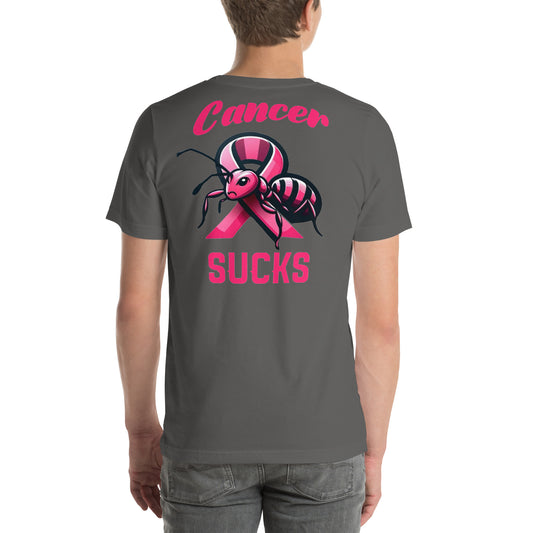 CANCER SUCKS *ADD YOUR LOGO* Unisex t-shirt